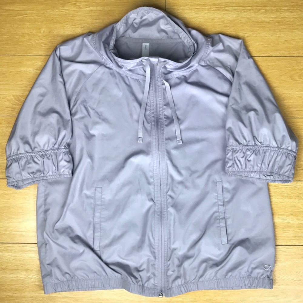 GAP short sleeve athletic zip up jacket